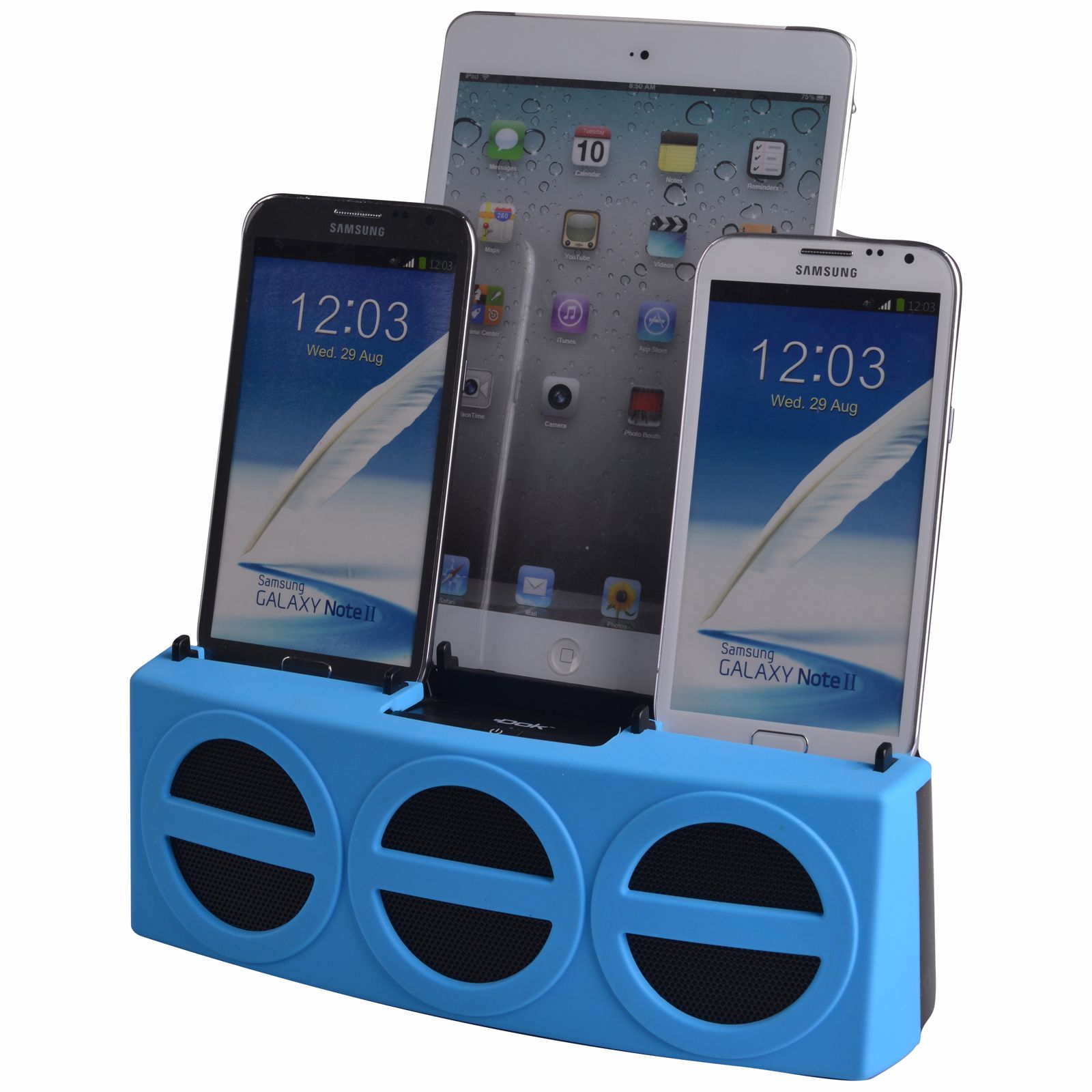 CR22BL - 3 Port Smart Phone Charger with Speaker (Blue Face) CR22BL - 3 Port Smart Phone Charger with Speaker (Blue Face)